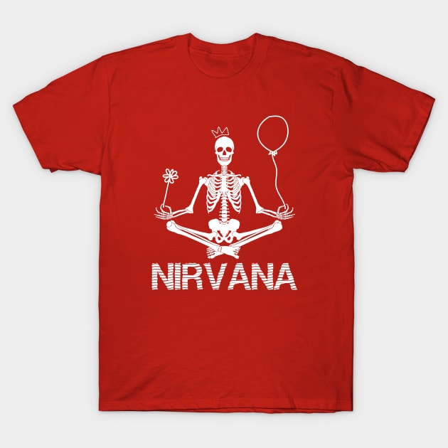 Nirvana Yoga Skull T-Shirt by theramashley